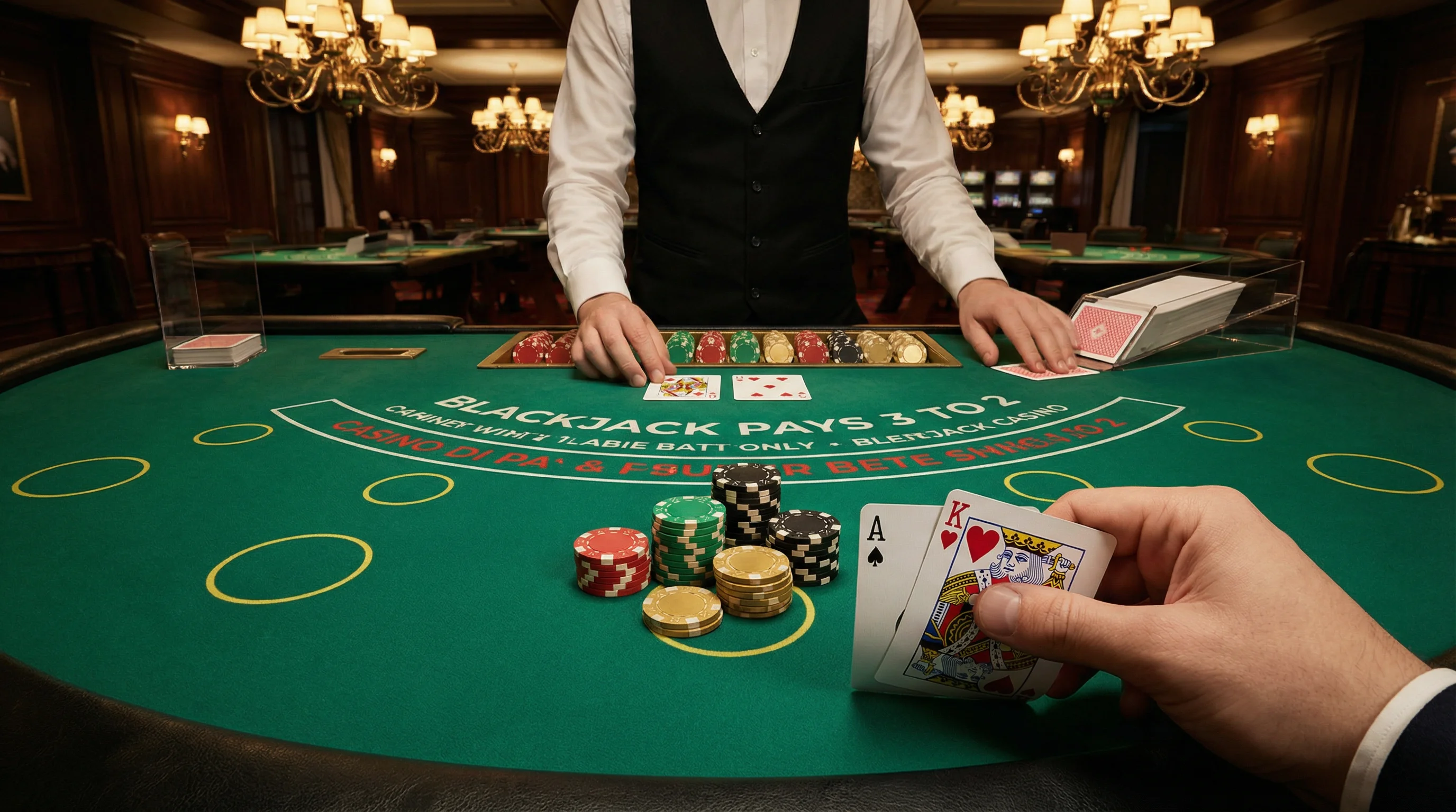 Mesa de blackjack profesional